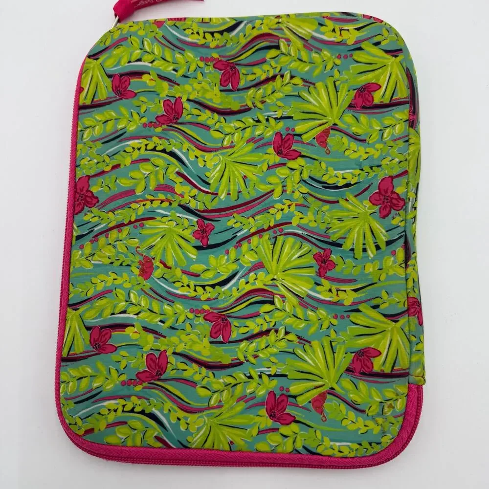 Lilly Pulitzer IPad Cover Pink & Green Floral‎ Neoprene Padded